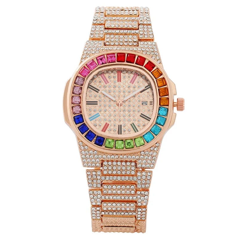 Iced Out Square Quartz Watch