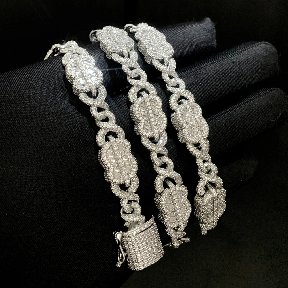Iced Out Infinity Dollar Chain Set