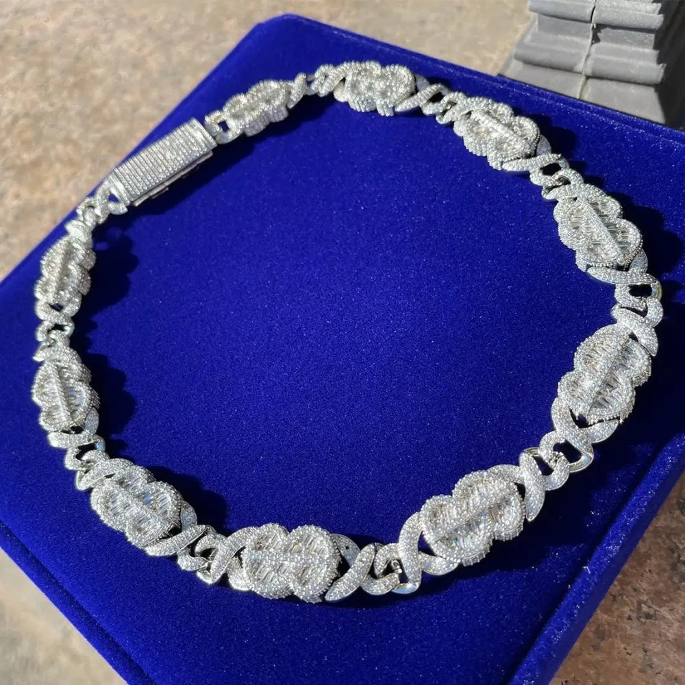 Iced Out Infinity Dollar Chain Set