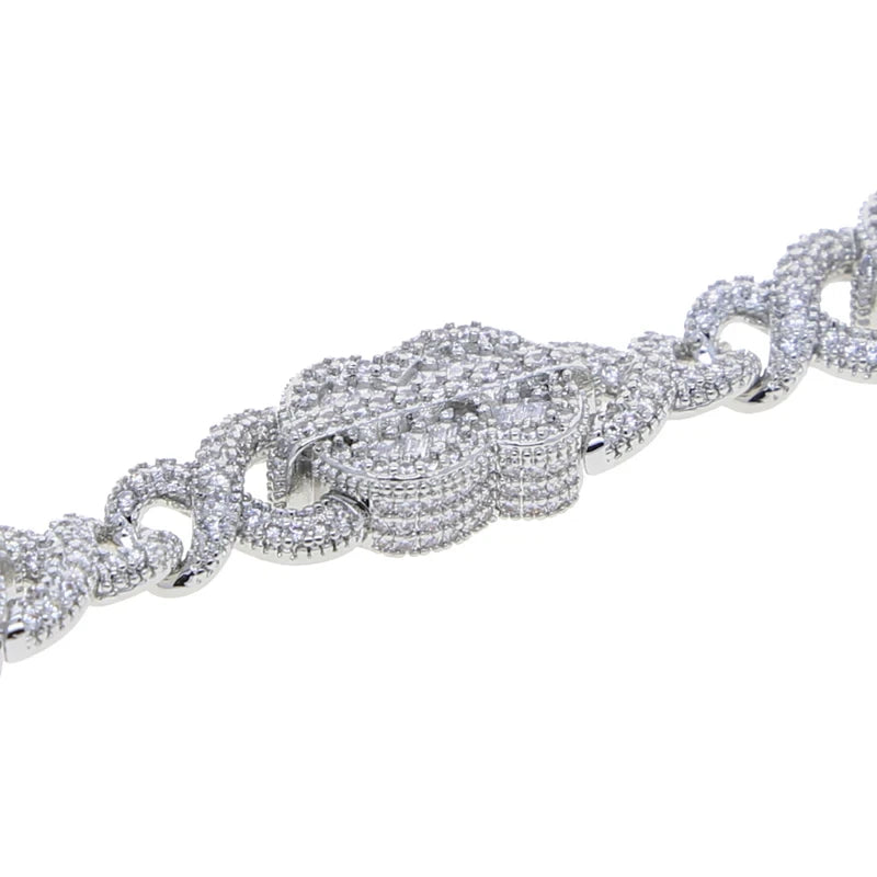 Iced Out Infinity Dollar Chain Set