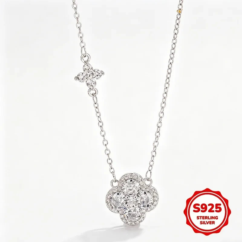 Sterling Silver Clover Pendant Necklace