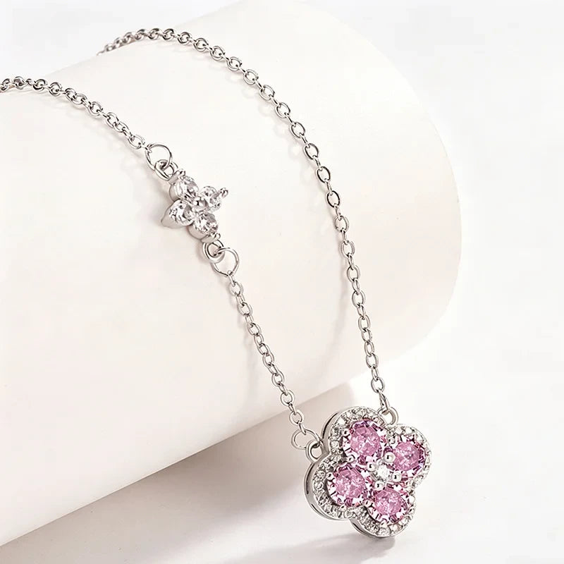 Sterling Silver Clover Pendant Necklace