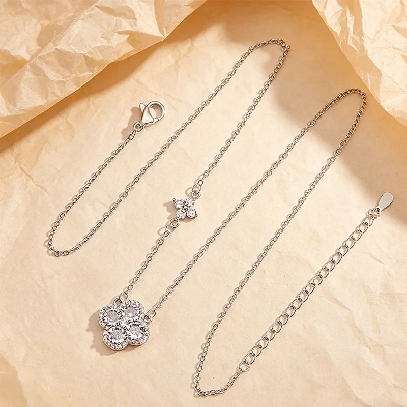 Sterling Silver Clover Pendant Necklace