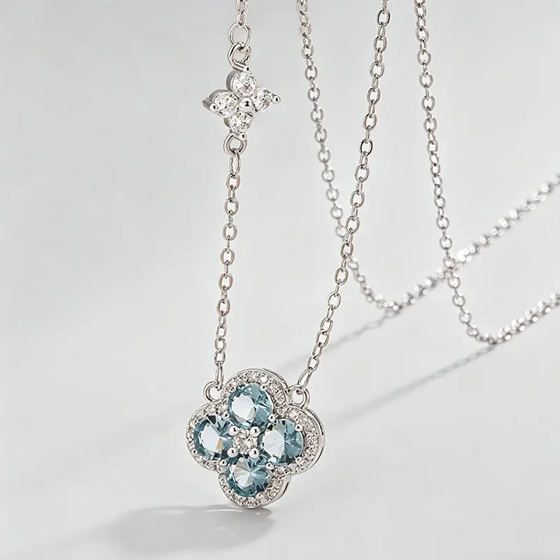 Sterling Silver Clover Pendant Necklace