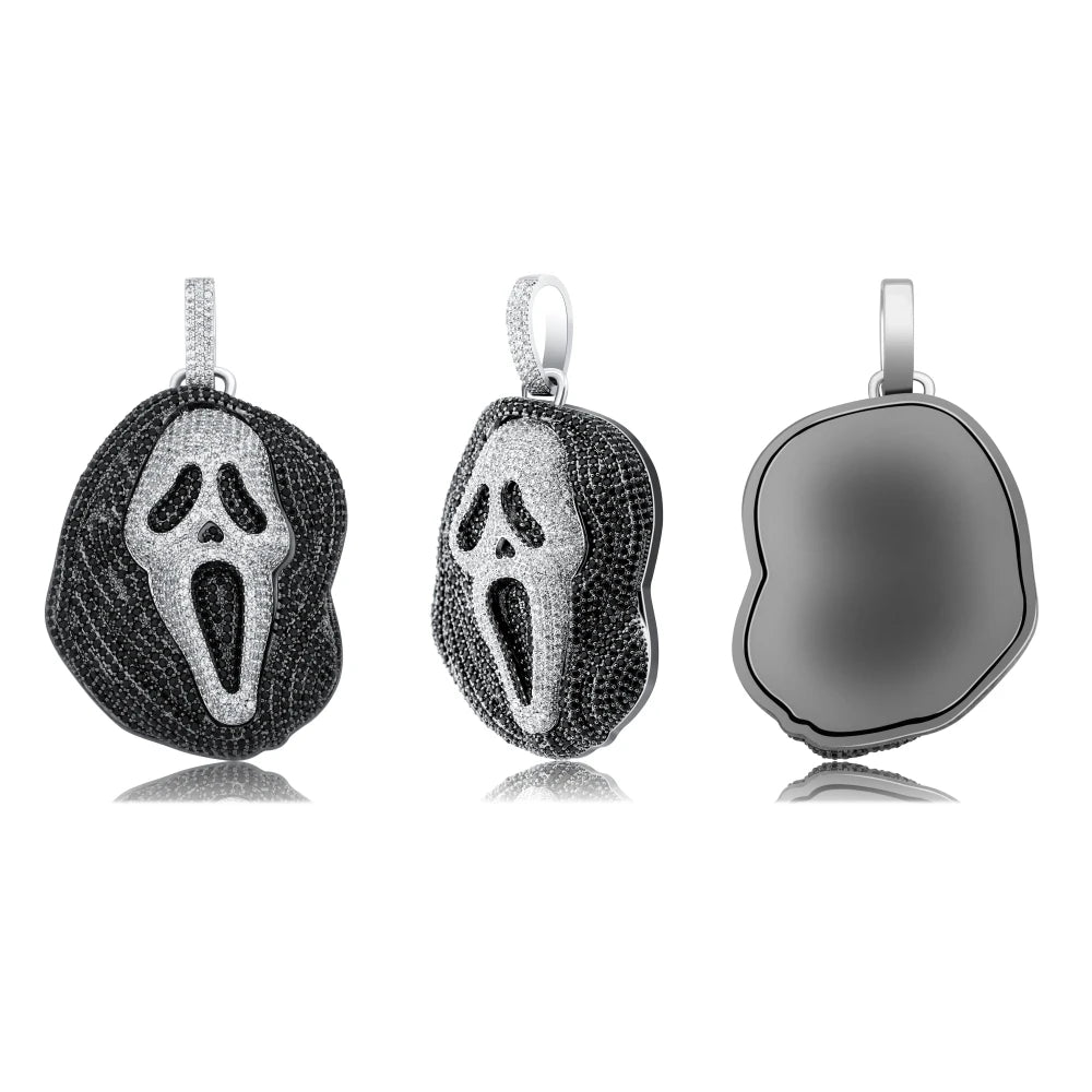 Iced Skull Pendant Tennis Necklace
