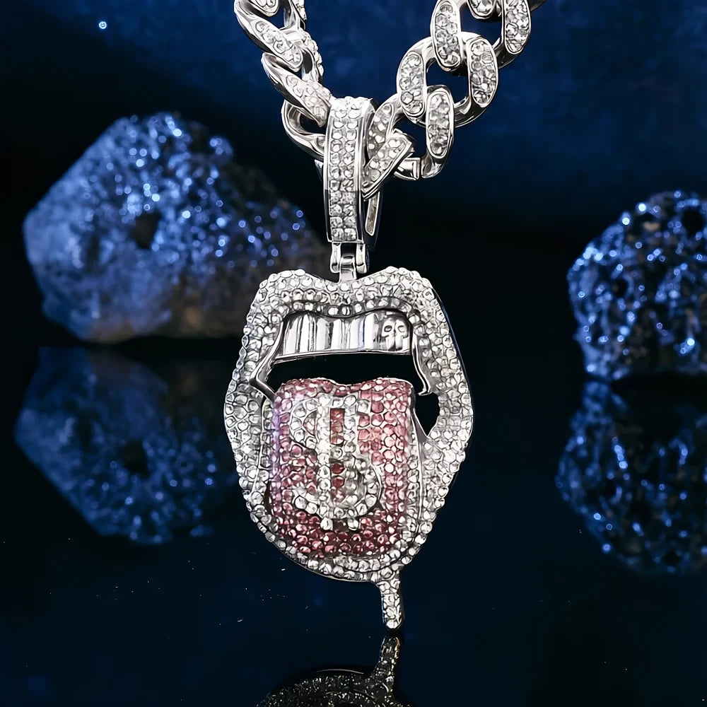 Zircon Dollar Sign Hip Hop Necklace
