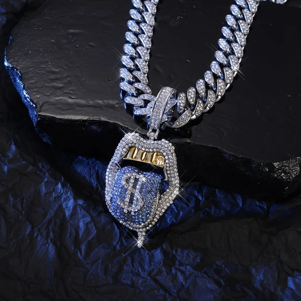 Zircon Dollar Sign Hip Hop Necklace