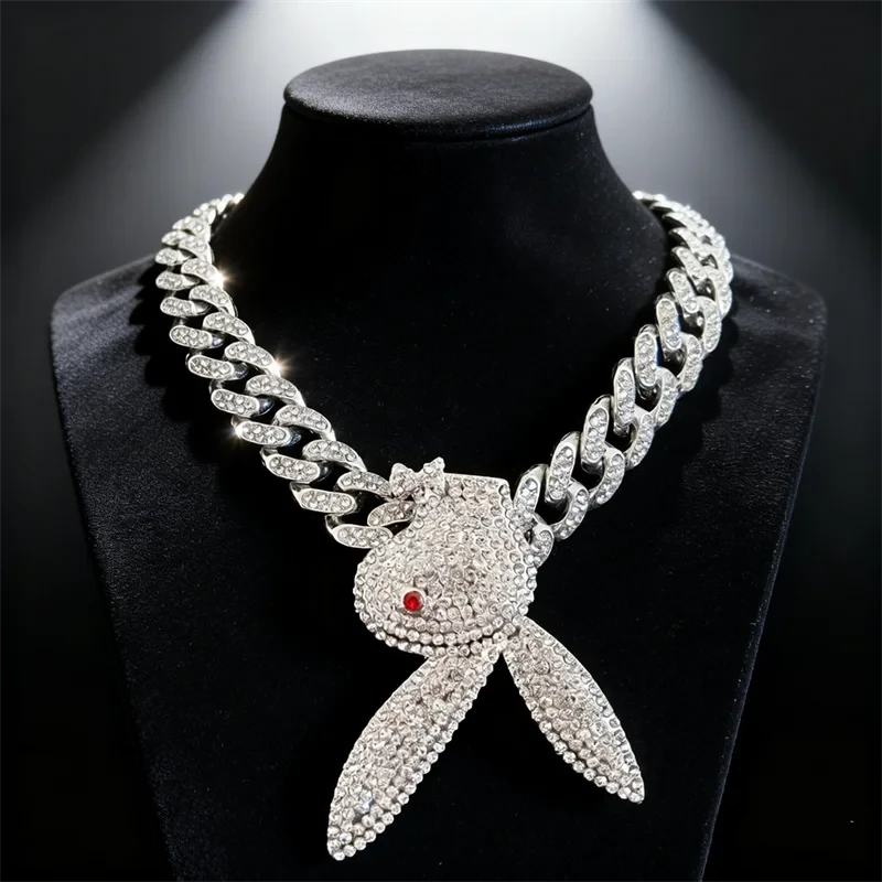 Crystal Rabbit Pendant Necklace