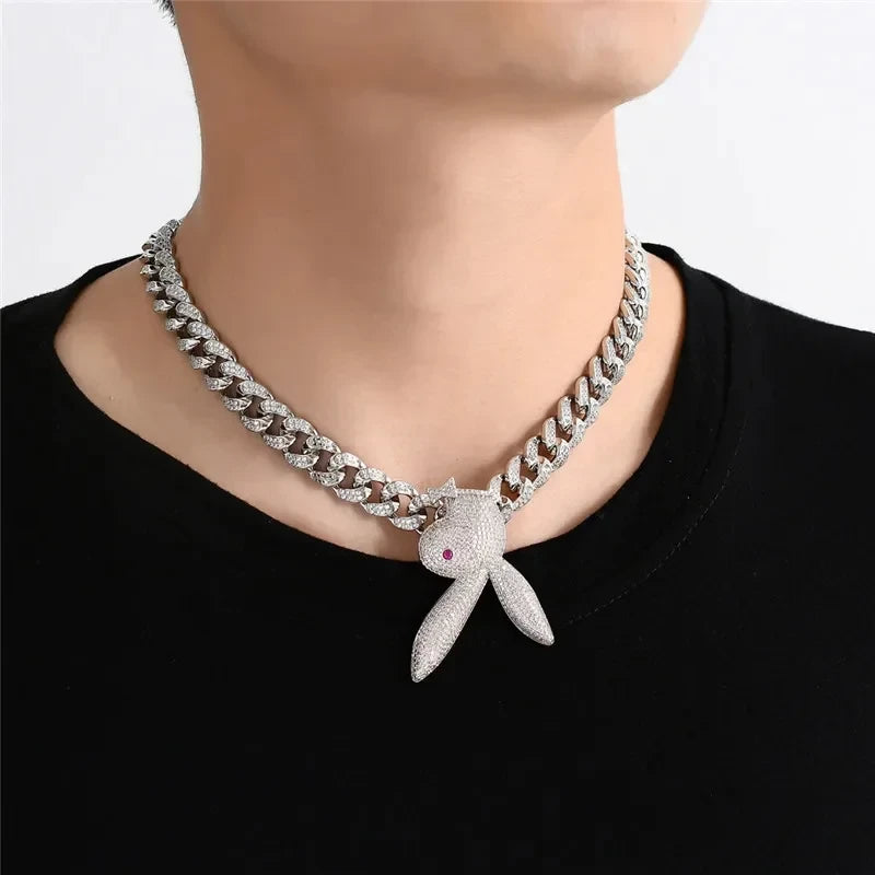 Crystal Rabbit Pendant Necklace