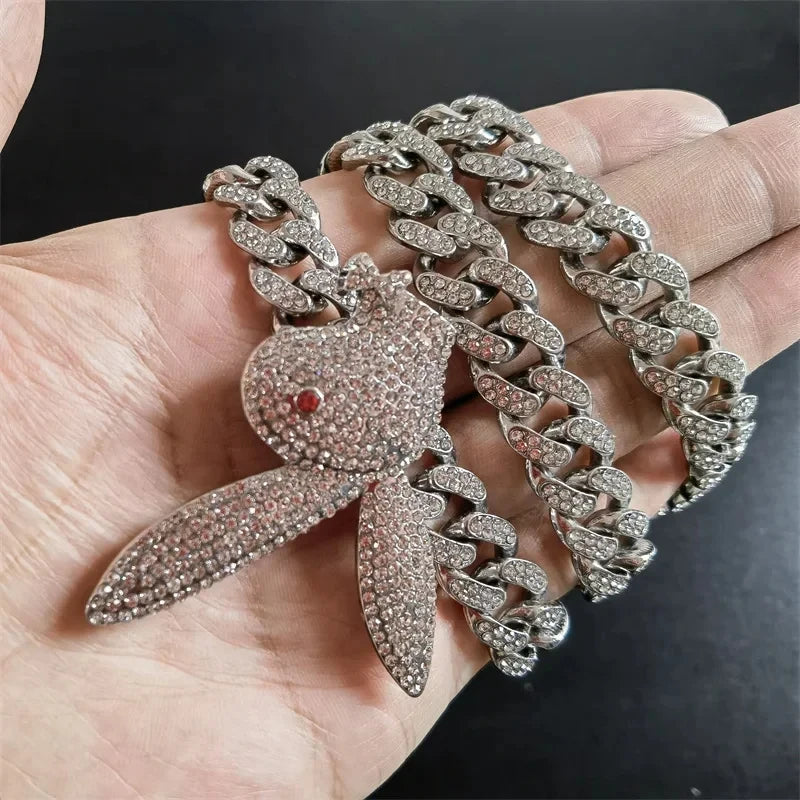 Crystal Rabbit Pendant Necklace