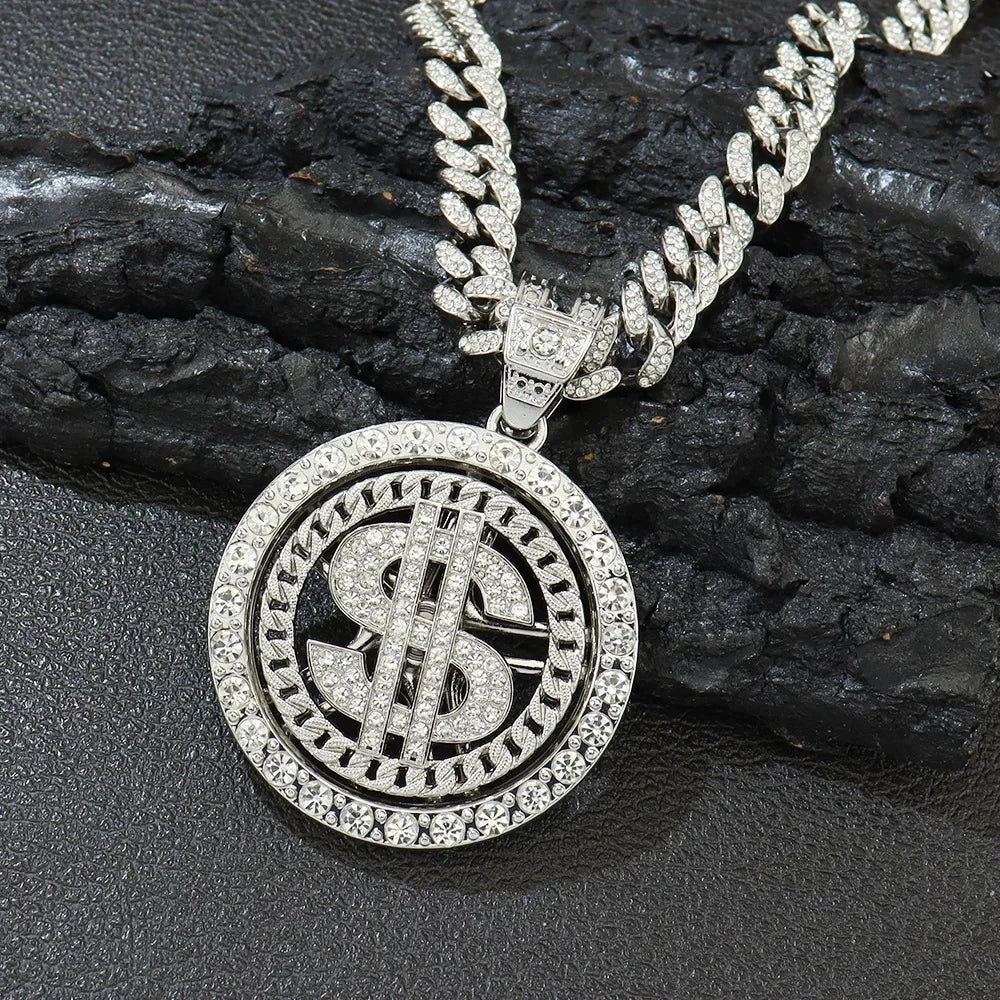 Iced Out Dollar Sign Cuban Chain