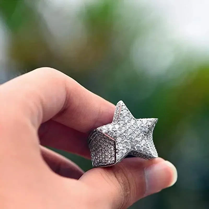 Star Pave Cubic Zirconia Cocktail Ring