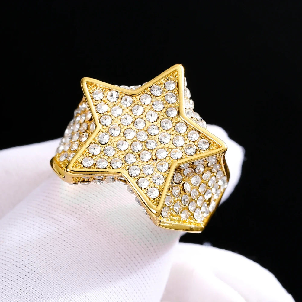 Star Pave Cubic Zirconia Cocktail Ring