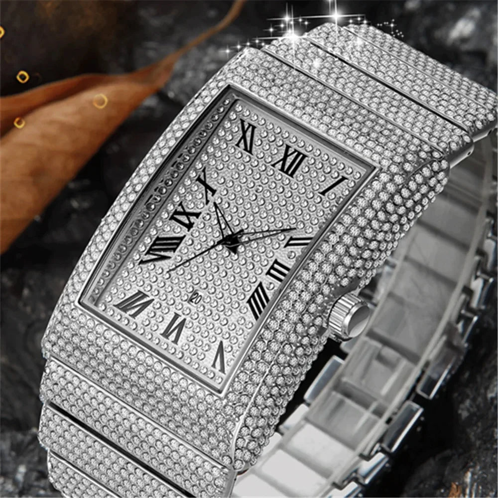 Diamond Rectangular Quartz Watch