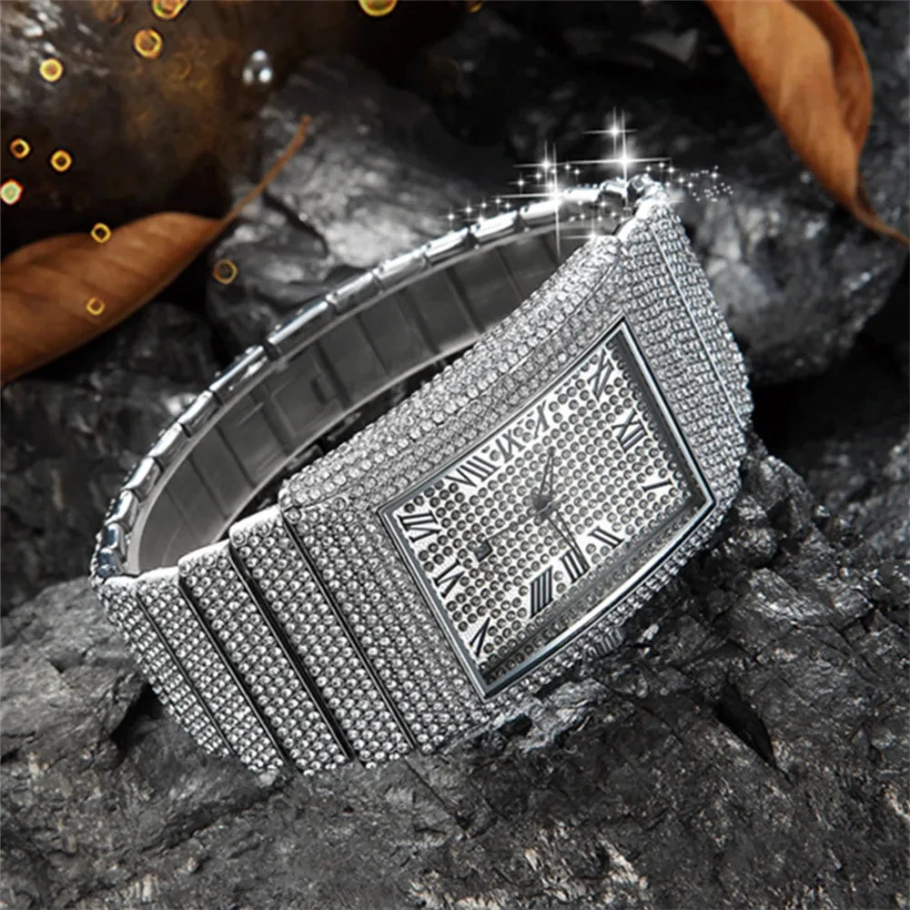 Diamond Rectangular Quartz Watch
