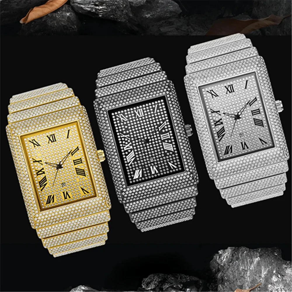 Diamond Rectangular Quartz Watch