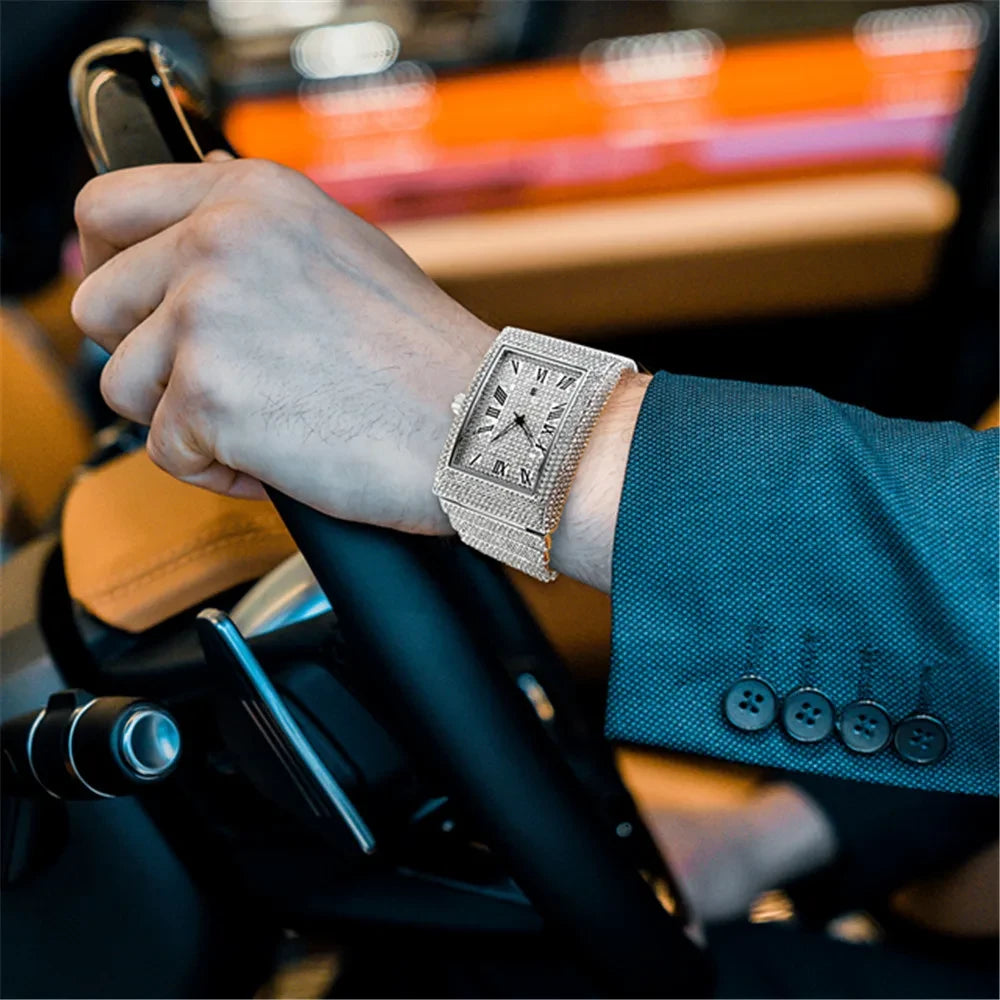 Diamond Rectangular Quartz Watch