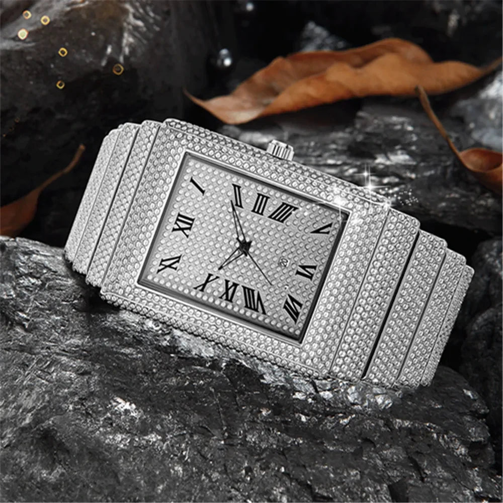 Diamond Rectangular Quartz Watch