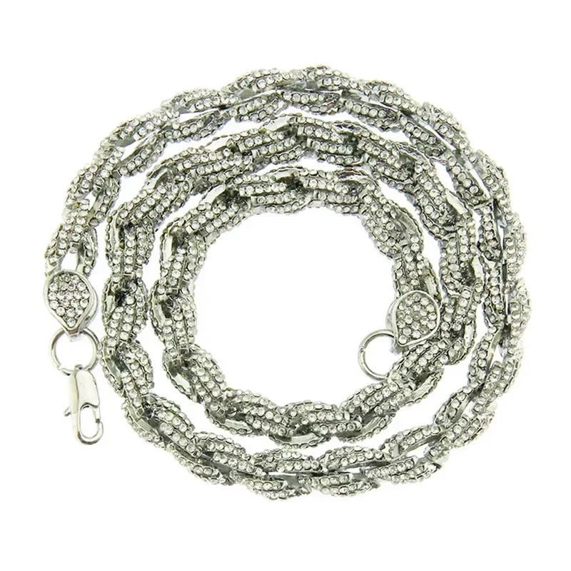 Iced Out Rhinestone Rope Chain
