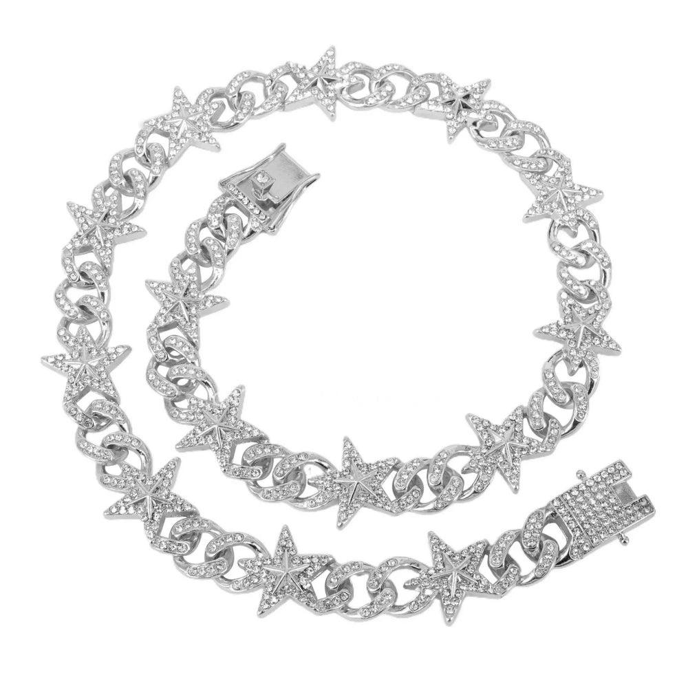 Iced Star Cuban Link Necklace