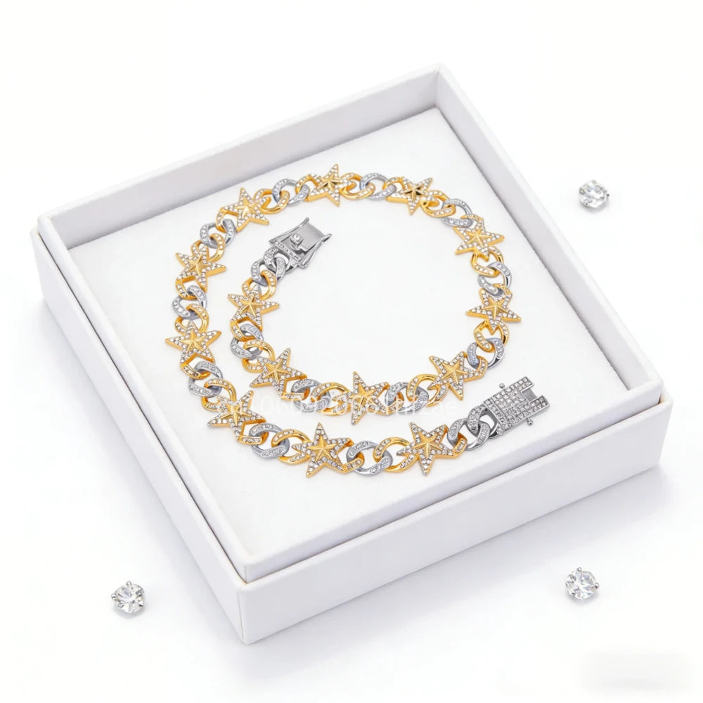 Iced Star Cuban Link Necklace