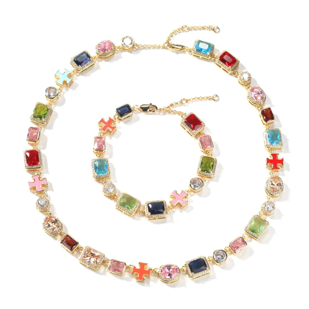 Baguette Cubic Zirconia Jewelry Set